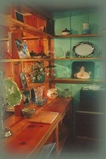 Kitchen in the cottage at the retreat.