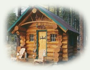 the sunset log cabin is one of the many cabins found at gathering light ... a retreat located in southern oregon near crater lake national park and klamath basin birding trails.