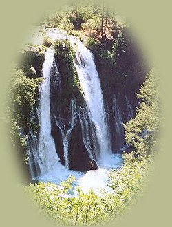 McArthur Burney Waterfall near Lassen National Park in northern California.