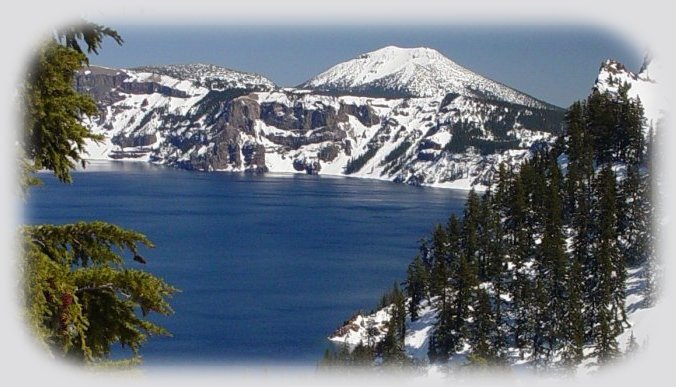 Mt scott on the eastern rim of crater lake national park in the cascade mountains of oregon - mountains, national wildlife refuges, national parks, national monuments, high desert, oregon coast, california coast, cascade mountains, redwoods, hiking trails, hikes, camping facilities in oregon and northern california.