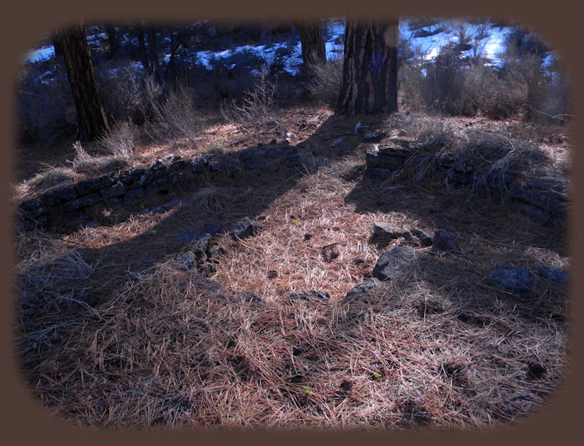 native american ruins found when hiking without trails in the hills outside of chiloquin, oregon, not far from wood river wetlands with egrets, pelicans, grebes, and more, as it's one of the many birding trails in klamath basin, the pacific flyway, not far from crater lake national park in southern oregon - about 20 miles from crater lake national park.