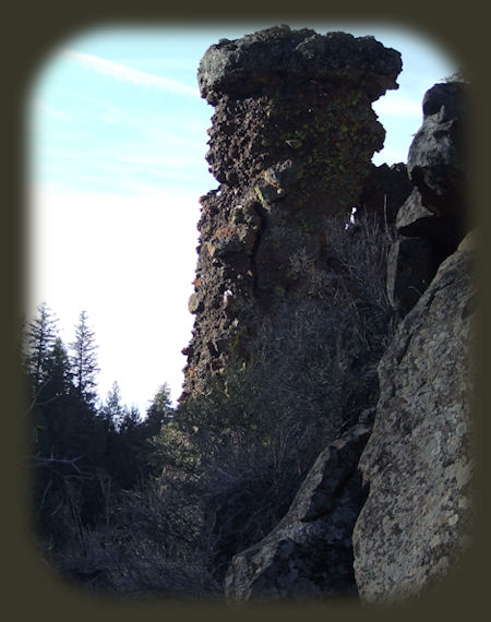 hiking without trails in the hills outside of chiloquin, oregon, not far from wood river wetlands, one of many klamath basin birding trails in the pacific flyway, not far from crater lake national park in southern oregon.