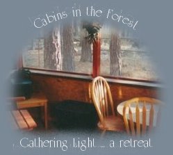 Cabins in the forest at Gathering Light ... a retreat located in southern Oregon near Crater Lake National Park.
