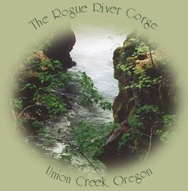 The rogue river gorge at union creek, oregon not far from crater lake national park, one of the day tours from gathering light ... a retreat located in southern oregon, near crater lake: cabins, treehouses in the forest on the river.