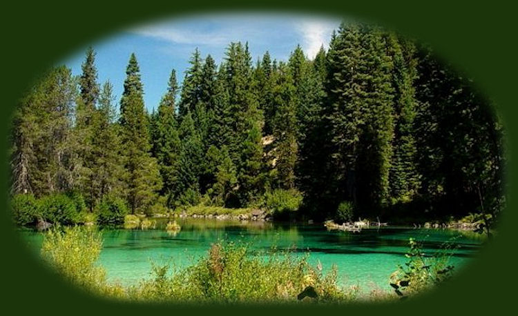 kimball creek in klamath basin on the crater lake hwy in southern oregon - about 20 miles from crater lake national park.